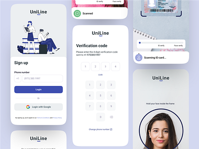 UniLine Sign up & Verification concept