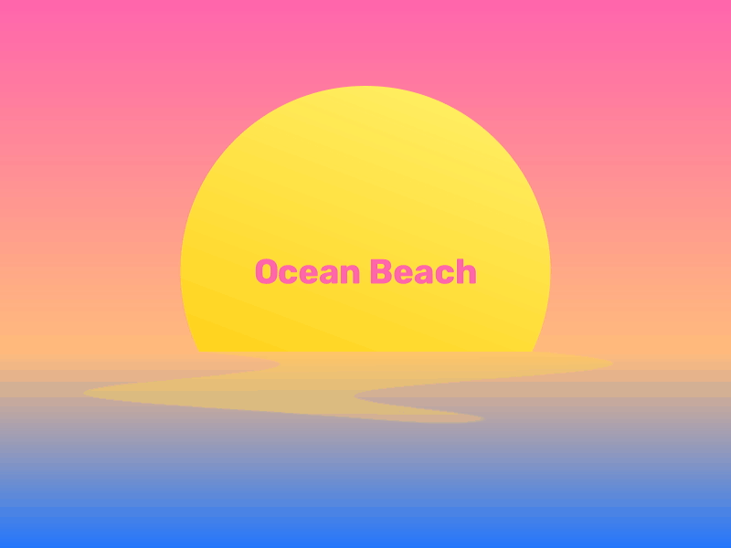 Ocean Beach Bonfire Invite animation beach illustration kinetic sunset typography