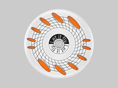 Brutalist Frisbee Design design frisbee typography