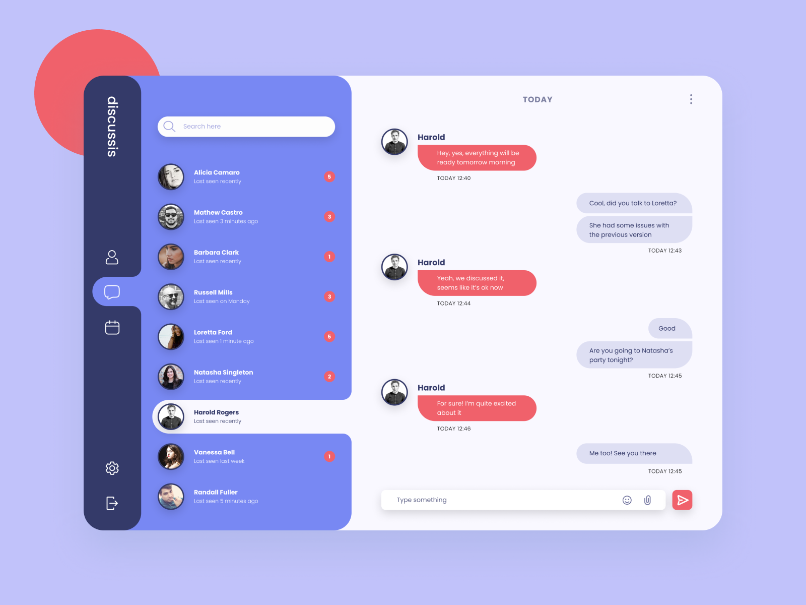 Daily UI #013 - Direct messaging by Yulia Kostyuchenko on Dribbble