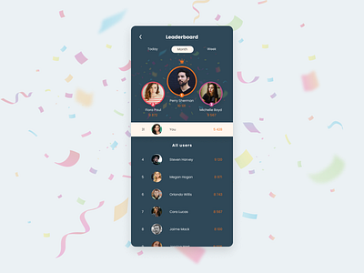 Daily UI #019 - Leaderboard dailyui dailyuichallenge leaderboard mobileui