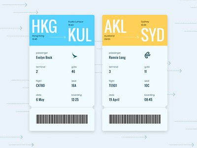 Daily UI #024 - Boarding pass