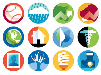 Simple Iconography icons illustration