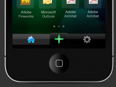 iOS Taskbar ios mobile taskbar toolbar