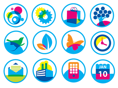 Icons 4 Color icons illustration