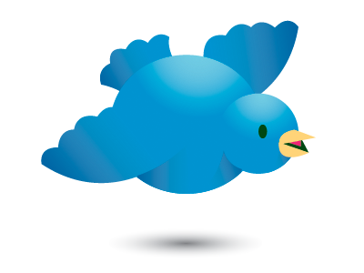 Twitter Bird illustration vector