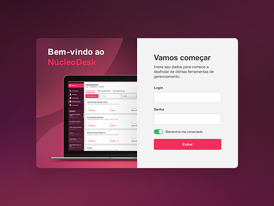 NúcleoDesk Login Page