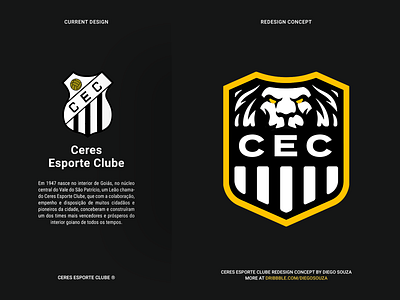 Ceres Esporte Clube - Redesign Concept badge branding football futebol logo shield soccer