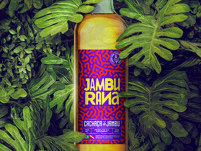 Jamburana Branding badge bottle branding brazil cachaça colorful drink identity jambu label logo logotype nature packaging typography