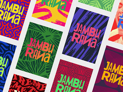 Jamburana Labels badge bottle branding colorful design drink jambu label logo logotype typografy