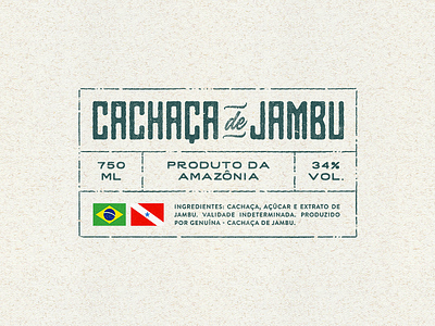 Jamburana Label badge bottle brand branding brazil design jambu label type typogaphy