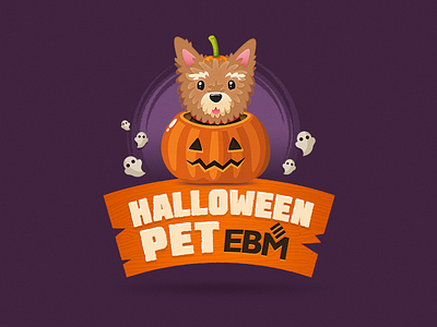 Halloween Pet badge brand branding cute design dog halloween identity illustration label logo pet