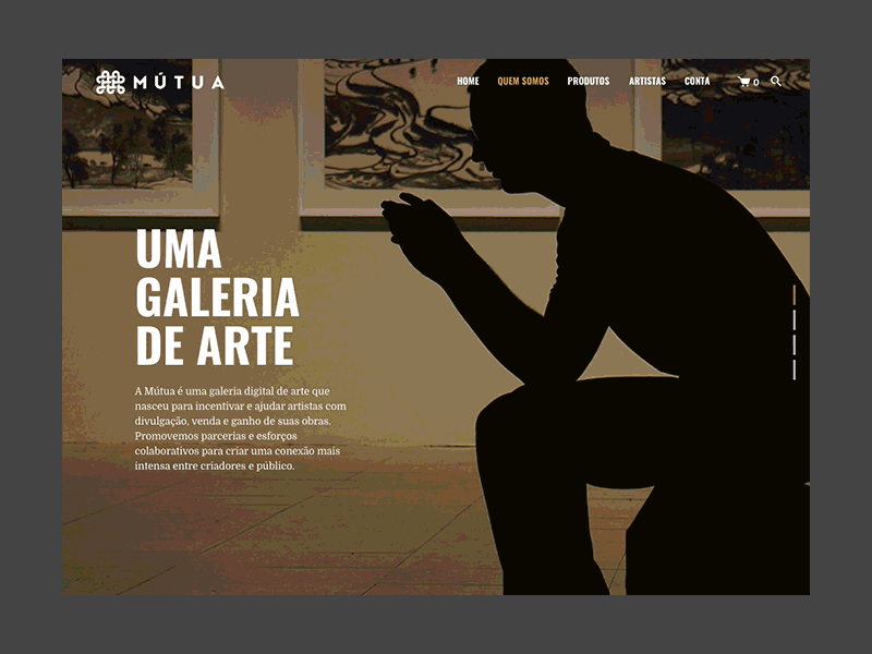 Galeria Mutua - About about design menu navigation photograhy smooth web web design