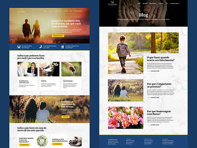 Pax Aliança Homepage blog funeral homepage menu navigation pax site web design