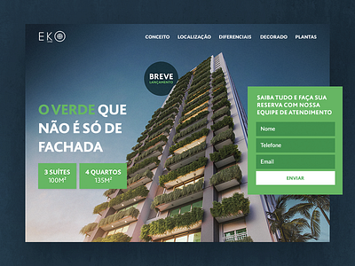 Eko Life Style building design eco form green homepage landing page nature web webdesign