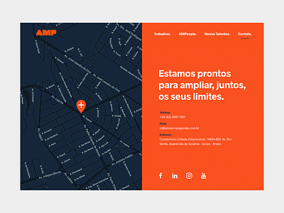 AMP Contact Page contact design map maps page social buttons web design