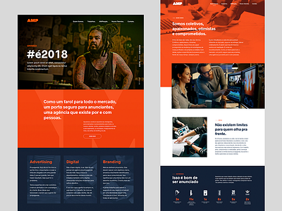 AMP Homepage homepage layout menu web design website