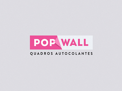 PopWall Logo brand branding design logo pink pop sticker tape