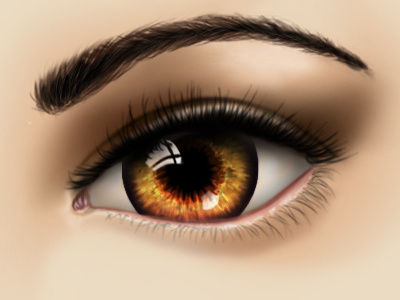 Firely Brown Eyes digital art drawing eyes
