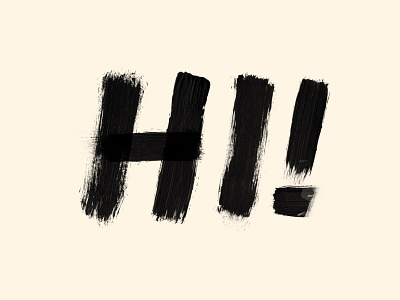 Hello Dribbble! brush greetings hello hi typography