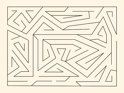 Thought labyrinth #1 illustration labyrinth lineart monochrome vector