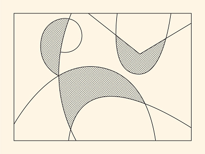 Schrödinger's Cat concept experiment geometry illustration intersection monochrome physics raster vector