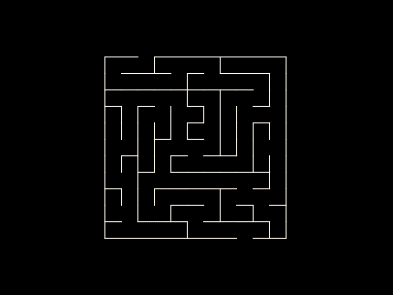 Motion Experiment #2 dark experiment geometry illustration labyrinth monochrome motion