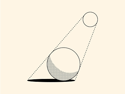 Light for Dummies ball cast dots geometry illustration light monochrome physics raster shadow vector