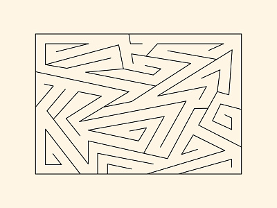Thought Labyrinth #2 geometry illustration labyrinth lineart monochrome vector