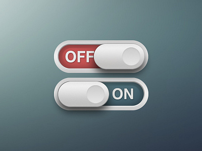On Off Switch blue button button icon off on on off red button simple switch slider subscope switch user interface