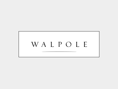 Walpole Logo branding british luxury logo design serif serif font serif logo walpole