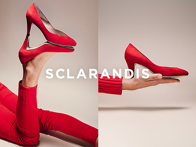 Sclarandis Art Direction art direction branding creative direction e-commerce fashion fashion photography logo design photography red shoes shoes