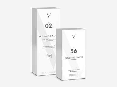 Dolomitic Water Product Design box brand branding cosmetics cream logo online shop package design packaging product design shopify