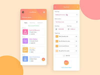 Event Planner App Design