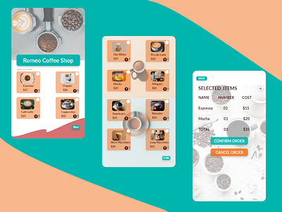 Coffee Shop App Design app appdesign branding coffeeshop design ui ux