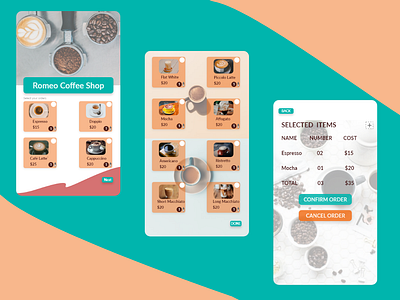 Coffee Shop App Design