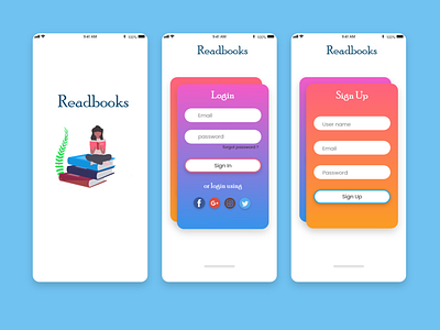 E-Book App app appdesign book bookstore branding chennai chennaidesigners design ebook design ebooklogin illustration login loginpage ui uidesign ux