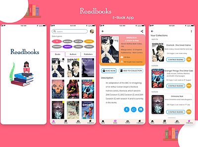 E-Book application app appdesign bookapp bookstore branding chennai design ebook ebook design ebookapp ui uidesign ux