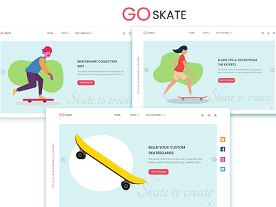 Skateboard web design