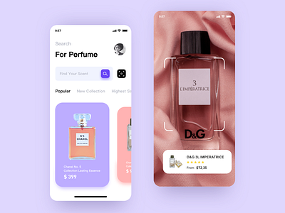 Perfume Store App app application application ui design icon ios app mobile ui ui