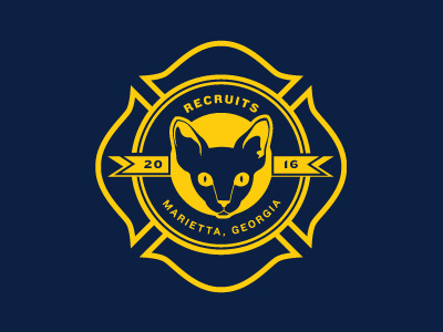 Marietta Fire Department 2016 Recruit Logo branding cat georgia logo marietta