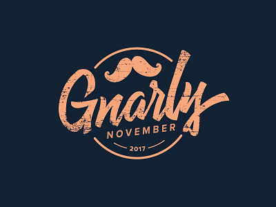 Gnarly November Logo branding event logo