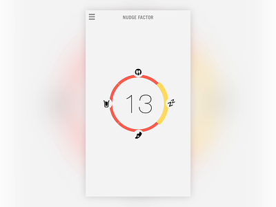 Nudge, The 30 Day Health Score animation graph health mobile phonegap tracking ui ux