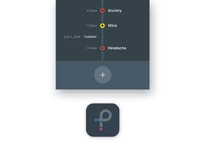 Patterns App app habit tracker health mobile timeline ui ux