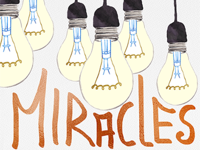 Miracles illustration light bulb miracles watercolor