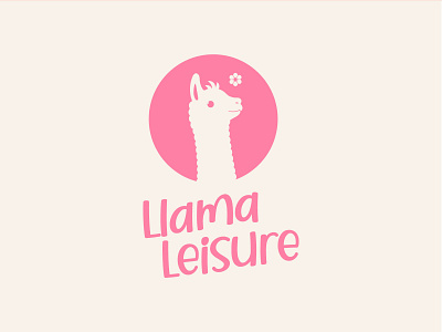 Llama animal brand branding cartoon funky llama logo logotype logotyphes pink