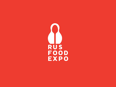 Rus food expo branding expo food logo logotype matreshka russian russian doll spoon