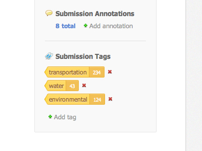 Submission Tags tag tags