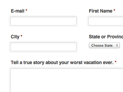 Good Form fields form forms input