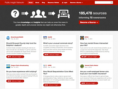 Homepage March 2013 homepage redesign
